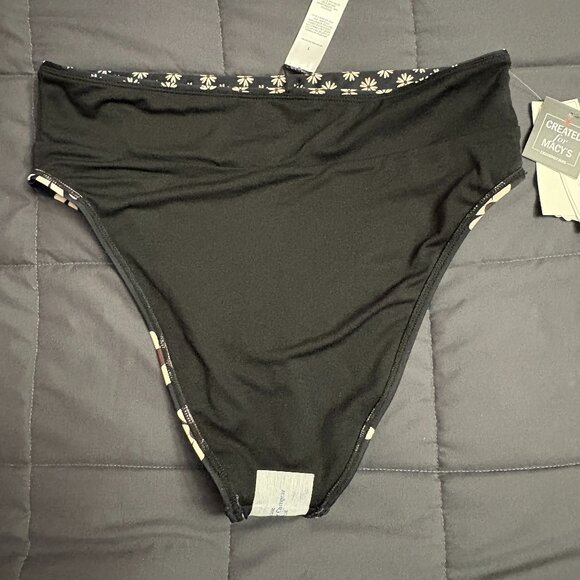 Salt + Cove Daisy Print Cropped High-Waist Bikini Bottoms - Size: Large - NWT - Picture 4 of 10